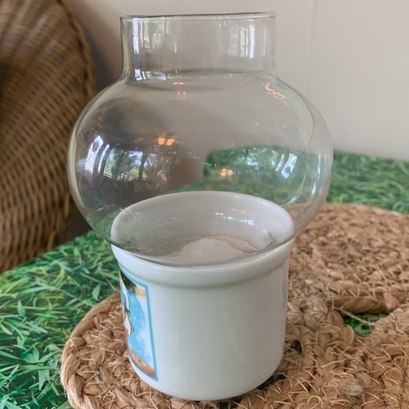 Vintage mini candle lantern with geese, EUC - Picture 2 of 14